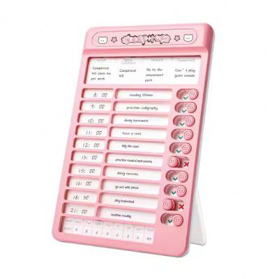 Crackles Portable Self-Discipline Chores Chart Daily Checklist Board with 15 Pcs Blank