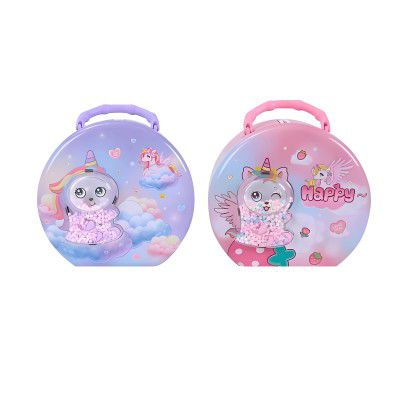 Crackles Unicorn Password Piggy Bank for Kids | Metal Money Bank with Manual Dial Code (00 Default) 