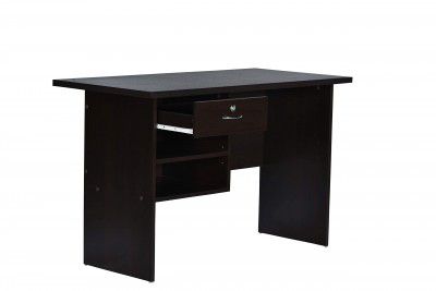 Craftos Jade Engineered Wood Office Table and Study Desk with Locked Drawer (Dark Wenge, Matte Finish)