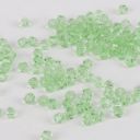 Crafts Haveli Light Green 100Pcs 4mm Crystal Austria Faceted Loose Spacer Bicone New Cut Glass Beads for Jewelry Making...