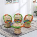 CRAFTSFORT Bamboo Table & Chair Set (Finish Color - Multicolor, Pre Assembled)...