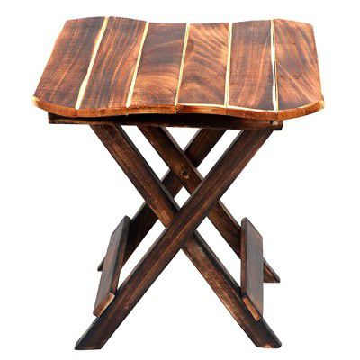 CraftsX2Z Wooden Square Folding Adjustable End Table|Coffee Table