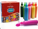 CraftVatika 12 Rangoli Colour Powder Tube Kit Diwali Decoration Items Bottles Tool Floor Art Rang for Home Navratri Pongal Pooja Mandir Decor (Pack of 12)...