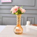 CraftVatika Decorative Crystal Glass Artificial Luster Flower Vase Pot for Home Decor Indoor Wall Shelf Corner Table Living Room (10.9 Inches Height)...