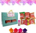 CraftVatika Organic Herbal Gulal Colors in Gift Packaging Box, Holi Colors, Natural Holi Rang, Non Toxic Eco Friendly Color Powder, Multcolor, Set of 5 (1 Box)...