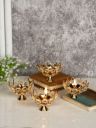 CraftVatika Set of 4 White & Gold-Toned Crystal Diyas...