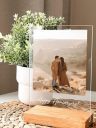 CRAFTY MARVELS Customized Photo Frame Plaque, Personalized Printed Frame with clear acrylic stand | Gift | Birthday | Anniversary Tabletop (6x8 inch, acrylic)...