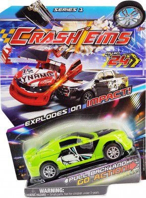 Crashems - Tornado Pull Back Vehicle, Explodes on Impact, 1 Car and 2 Modes of Play for Kids 3 Years and Above