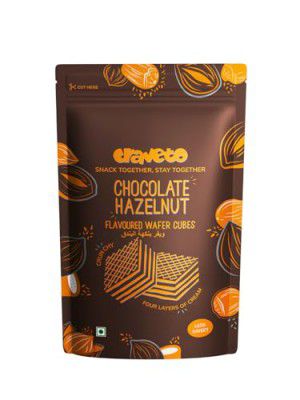 Craveto Chocolate Hazelnut Wafer Biscuit Cubes, Pack of 4 | 300g (4 x 75g Packs)