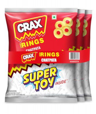 Crax Rings Chatpata Masala Puffs - Combo Pack 159g