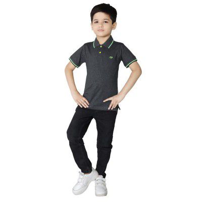 CRAZYPENGUIN ELITE Boys Plain Polo