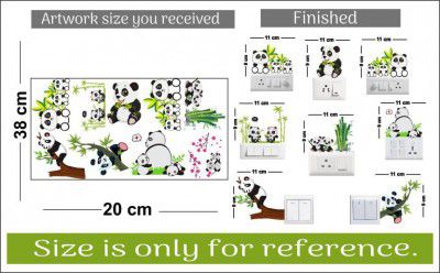 Creatick Studio 9 cm Decorative switch Board sticker size:-9cmX11cm Self Adhesive Sticker  (Pack of 1)