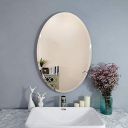 Creative Arts n Frames 5mm Thick Exquisite Beveled Frame Less Oval Wall Mount Mirror for Bathroom, Washroom and Wash Basin (12x18 Beveled)...