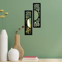 Creative Arts n Frames Set of 2 Wall Décor Hand Crafted Wooden Wall Mirror Panel or Jharokha for Living Room Bedroom Lobby Modern Wall Panels for Wall Decor (4x13 inch) (Jharokha 2 4x13 inch Mirror)...