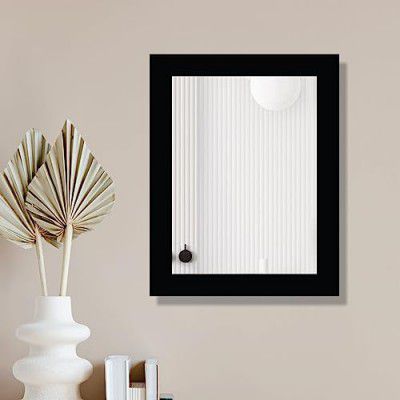Creative Arts n Frames Small Size Rectangle Mirror for Cosmetic Shaving Make Up Bathroom and Indoor Use (Black 6x8inch)
