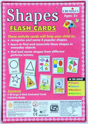 Creative Educational Aids P. Ltd. - CRE0521 Shapes - Flash Cards (Multi-Color)
