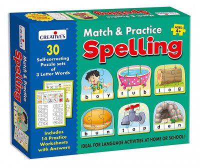 Creative Educational Aids P. Match & Practice-Spelling, Multicolor (CEA-0307)