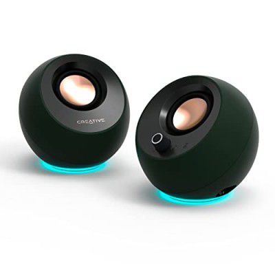 Creative MF1710 Pebble Pro Minimalist 2.0 USB- Speakers with Bluetooth 5.3 and Customizable RGB Lighting