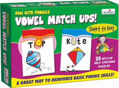 Creative's Fun With Phonics - Vowel Match Ups Puzzle (Multi-Color, 50 Pieces)