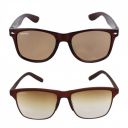 CREATURE Brown Matt & Glossy Finish Unisex Sunglasses Combo with UV Protection (Lens-Brown||Frame-Brown||DOIT-002-SUN-002)...