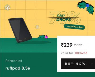 CRED Daily Drops - Portronics Ruffpad 8.5e