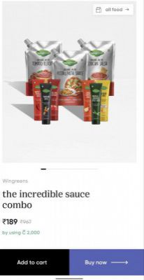 Cred Loot: Wingreens The Incredible Sauce Combo Worth ₹967 @ just ₹189