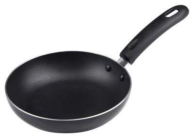 Cresta Aluminium Fry Pan (18cm, Gas Stove Compatible) Sparkle Black