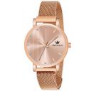 CRESTELLO Rose Gold Plated Mesh Chain Analog Wrist Watch for Women...