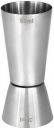CREW4 CREW4 Stainless Steel Peg Cocktail Jigger,Glass,Double Side Drink Measuring Bar Bar Set (Steel)...