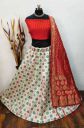 crezz n world  Checkered Semi Stitched Lehenga & Crop Top (White)...