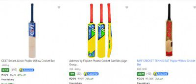 Upto 85% Off On Cricket Bat ( Cear, MRF, New Balance, DM )