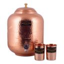 Crockery Wala and Company Jointless Pure Copper Water Dispenser/Matka 16 l and 2 Glasses...
