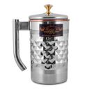 Crockery Wala & Company Steel Copper Jug Pitcher with Steel Knob, Storage & Serving Water Home Restaurant, 1500 ML...
