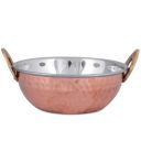 Crockery Wala And Company Copper Steel Kadhai Wok Bowl for Serving in Restraunt Home Serveware Dishes 350 ML...