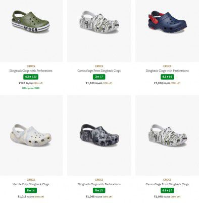 CROCS Boy's Footwear Upto 69% Off