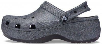 crocs ClassicPlatformGlitterIIClog W Blk Black Clog-8 UK Women (W10) (207770-001)
