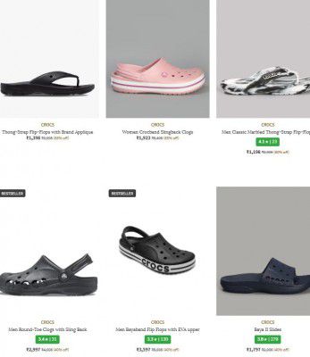 Ajio : Upto 65% OFF - CROCS Footwear