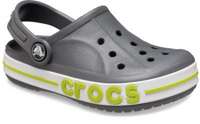 Crocs Unisex Kids Slate Grey/Lime Punch Bayaband Clog 207019-0GX-C11