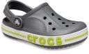 Crocs Unisex Kids Slate Grey/Lime Punch Bayaband Clog 207019-0GX-C11...