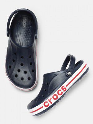 Crocs Unisex Navy Blue Solid Bayaband Clogs