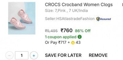 CROCS Women Crocband Clogs (Pink)