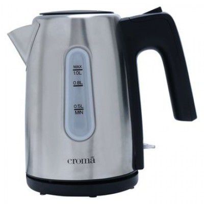 Croma 1200 Watt 1 Litre Electric Kettle with Auto Shut Off (Black)