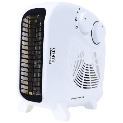Croma 1400 Watts Fan Room Heater (Over Heat Protection, CRSC14KRHA312001, White)