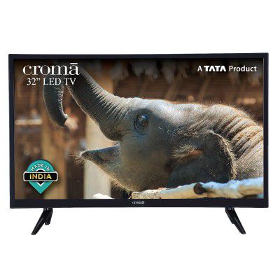 Croma 32 Inch HD Ready LED Standard TV (CREL7369, Black)
