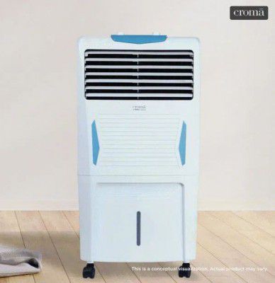 Croma 40 Litres Personal Air Cooler with Inverter Compatibility (Evaporative Cooling Technology, White)