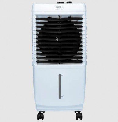Croma 50 Litres Mini Desert Air Cooler with Ice Chamber (Antibacterial Honeycomb Pads, White)