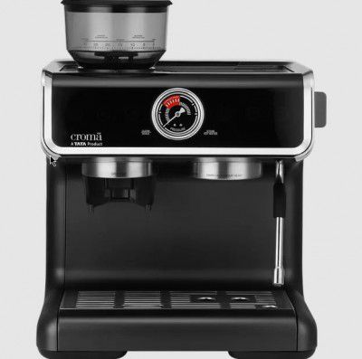 Croma Automatic Espresso, Cappuccino & Latte Coffee Maker with Auto Clean & Descaling Function (Grey)
