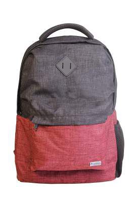 Croma Classic Backpack for 14 Inch Laptop with Padded Shoulder Strap (CRXL5211, Grey & Red)