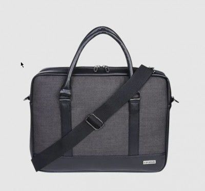 Croma Classic Polyester Laptop Sling Bag for 15.6 Inch Laptop (Water Resistant, Black)