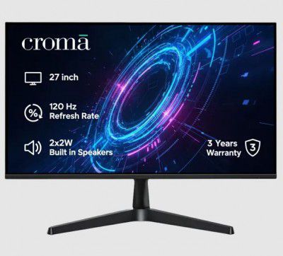 Croma F Series (27") Full HD IPS Panel Bezel-Less Monitor with 4W Built-in Speaker